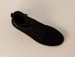 Ricosta – Schnürboots aus Veloursleder Schwarz