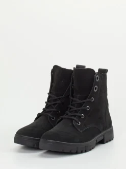 Ricosta – Schnürboots aus Veloursleder schwarz