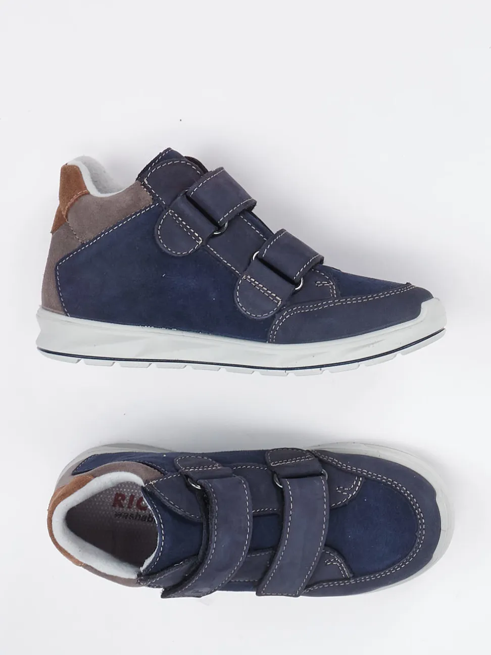 Ricosta – Sneaker Mid-Cut aus Veloursleder Dunkelblau