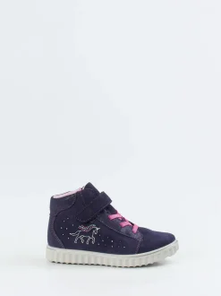 Ricosta – Sneaker Mid-Cut aus Veloursleder Dunkelviolett