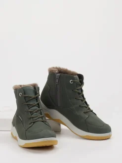 Ricosta – Winter-Stiefeletten aus Leder Olivgrün