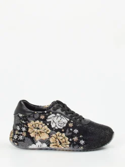Rise – Fashion-Sneaker aus Metallic mit Strassbesatz