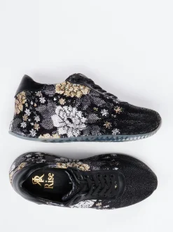 Rise – Fashion-Sneaker aus Metallic mit Strassbesatz