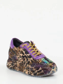 Rise – Sneaker aus Metallic mit Pailletten Violett