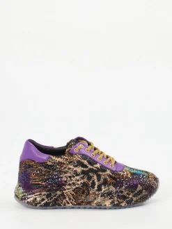 Rise – Sneaker aus Metallic mit Pailletten Violett