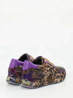 Rise – Sneaker aus Metallic mit Pailletten Violett