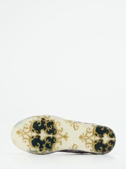 Rise – Sneaker aus Metallicleder mit Strassbesatz