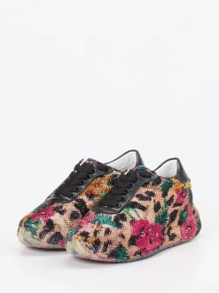 Rise – Sneaker aus Textil mit Strassbesatz