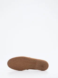 Rivieras – Mokassin-Slipper aus Veloursleder braun