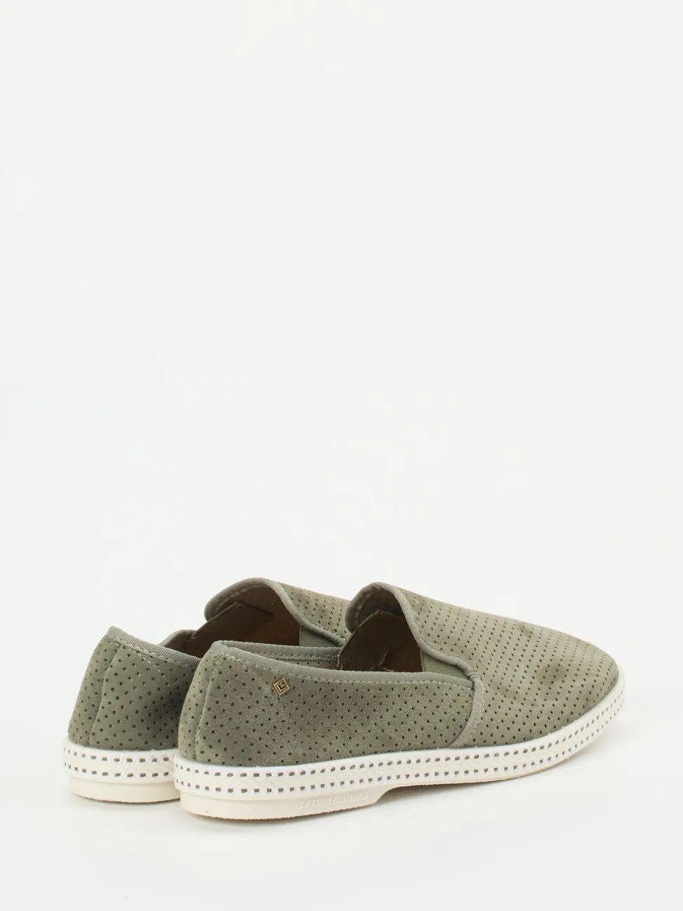 Rivieras – Slip-On aus Veloursleder olivgrün
