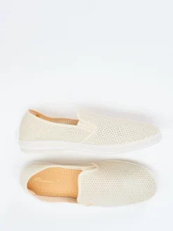 Rivieras – Slip-On Sneaker aus Mesh-Textil Beige