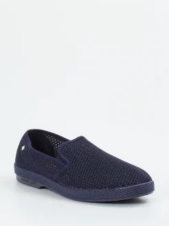 Rivieras – Slip-Ons aus Textil-Mesh Dunkelblau