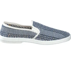 Rivieras – Slipper aus Flechtleder Dunkelblau