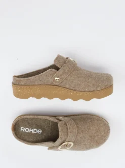Rohde – Clogs aus Filz Beige