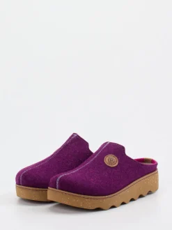Rohde – Hausschuh-Clogs aus Filz Violett