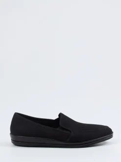 Rohde – Hausschuh-Slipper aus Textil in Schwarz
