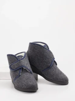 Rohde – Hausstiefelette aus Filz in Anthrazit