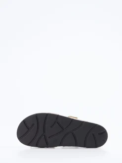 Rohde – Komfort-Pantolette aus Veloursleder beige