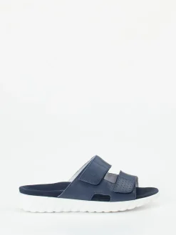 Rohde – Komfort-Pantolette aus Nubukleder marineblau