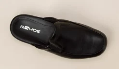 Rohde – Lederpantoffeln aus Kalbleder schwarz