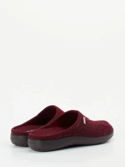 Rohde – Pantoffel aus Textil mit Pailletten Bordeaux