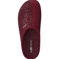 Rohde – Pantoffel aus Textil mit Pailletten Bordeaux
