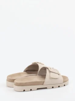 Rohde – Pantolette aus Veloursleder beige