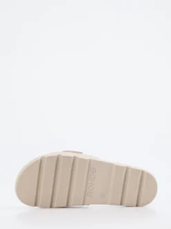 Rohde – Pantolette aus Veloursleder beige