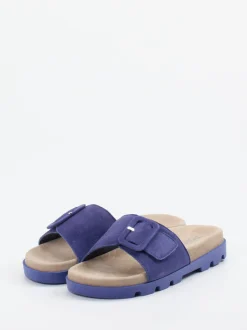 Rohde – Pantolette aus Veloursleder Violettblau