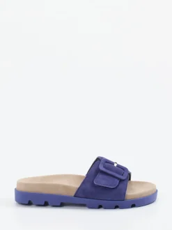 Rohde – Pantolette aus Veloursleder Violettblau