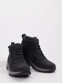rollingsoft – Schnürboots aus Nubukleder Tiefschwarz