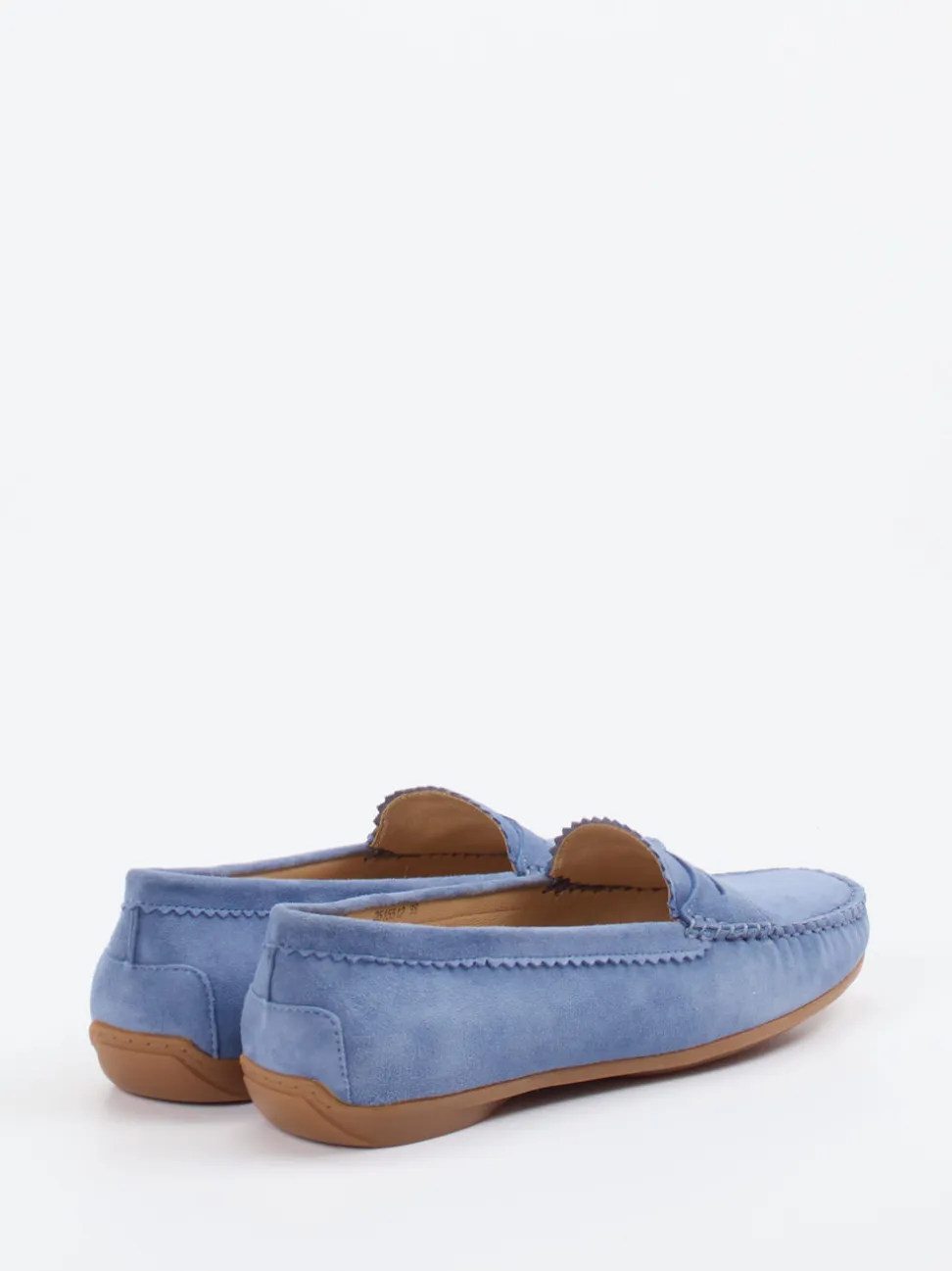 Sí – Loafer aus Veloursleder in Jeansblau