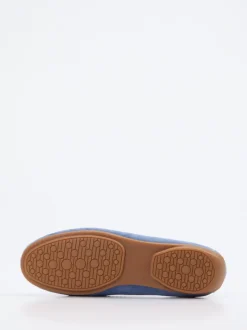 Sí – Loafer aus Veloursleder in Jeansblau