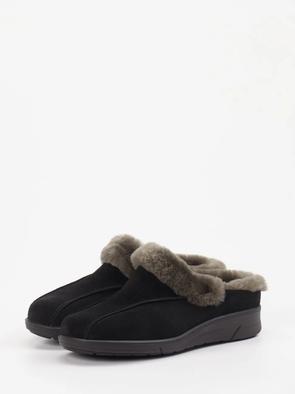 Sabalin – Clog-Hausschuh aus Leder Schwarz