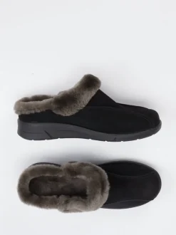 Sabalin – Clog-Hausschuh aus Leder Schwarz
