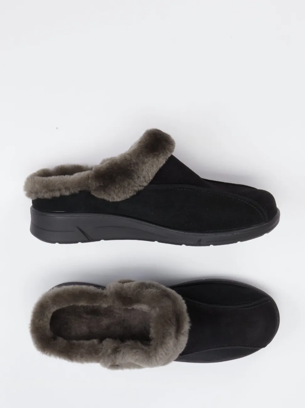 Sabalin – Clog-Hausschuh aus Leder Schwarz