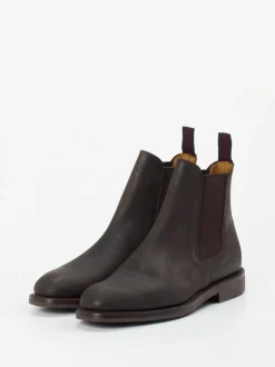 Sanders And Sanders – Chelsea Boots aus Veloursleder braun