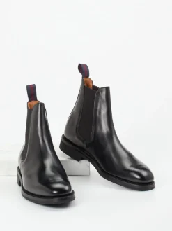 Sanders and Sanders – Chelsea Boots aus Kalbleder schwarz
