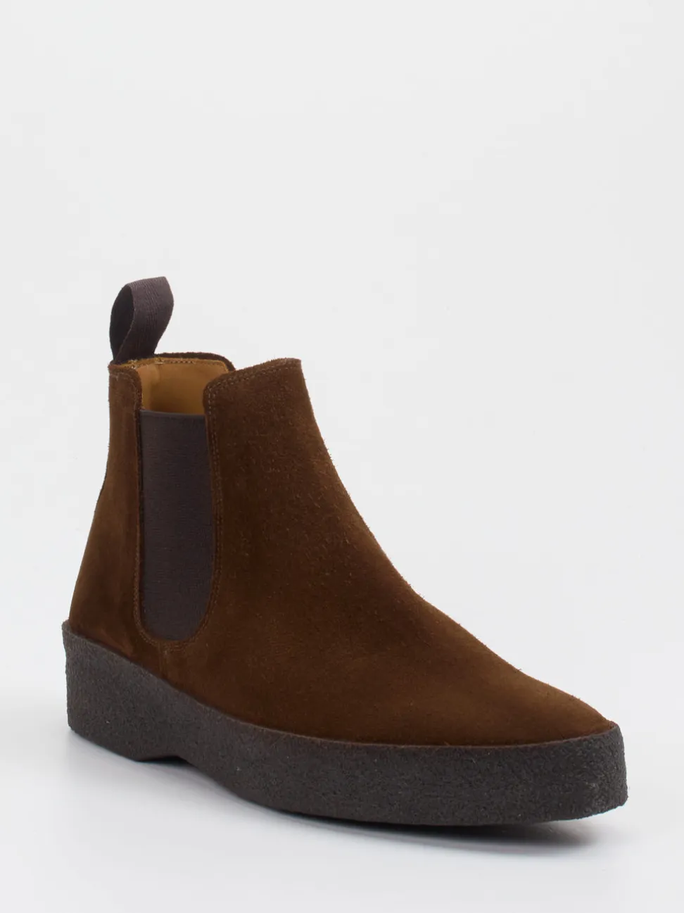 Sanders And Sanders – Chelsea Boots aus Veloursleder Braun