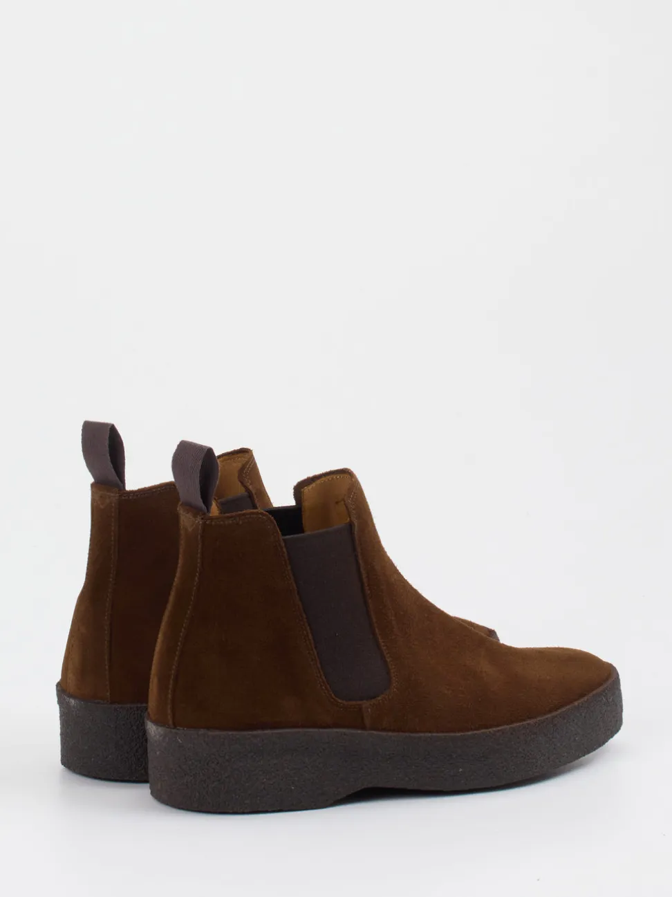 Sanders And Sanders – Chelsea Boots aus Veloursleder Braun
