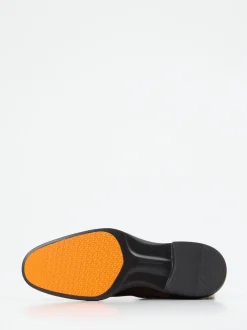 Santoni – Chelsea Boots aus Veloursleder Dunkelbraun
