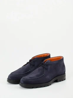 Santoni – Chukka Boots aus Veloursleder nachtblau