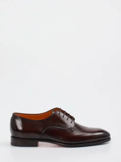 Santoni – Derby-Schnürschuh aus Kalbleder Dunkelbraun