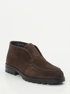 Santoni – Desert Boots aus Veloursleder Dunkelbraun