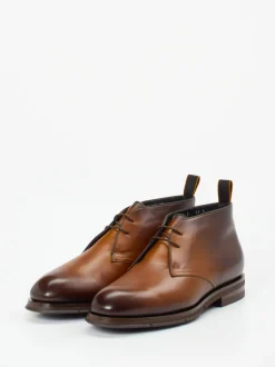 Santoni – Desert Boots aus Kalbleder braun