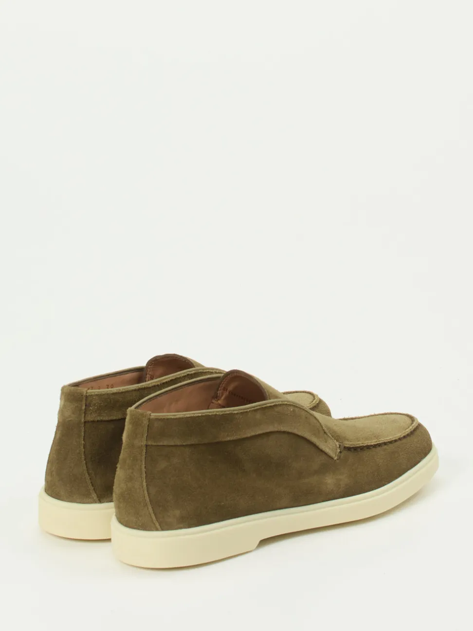 Santoni – Desert Boots aus Veloursleder olivbraun