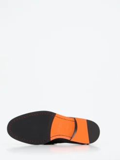 Santoni – Halbschuh aus Hochglanzleder Schwarz