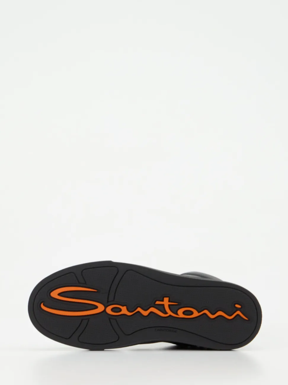 Santoni – High-Top Sneaker aus Lammleder Schwarz
