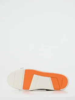 Santoni – High-Top-Sneaker aus Nubukleder hellgrau