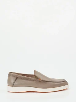 Santoni – Loafer aus Kalbleder in Taupe